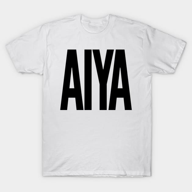 AIYA - BLACK - T-Shirt by lldesigns